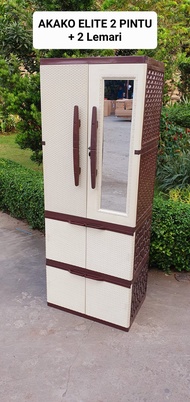 AKAKO Lemari plastik 3 pintu/Lemari Pakaian/LemariJUMBO/Akako 3 pintu Elite Complete/LP3P-Elite (COM