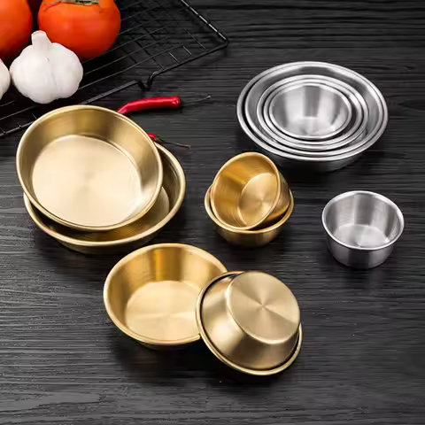 Heavy Duty Metal Sauce Bowls Small Stainless Steel Dipping Cups for Snacks and Condiments Perfect fo