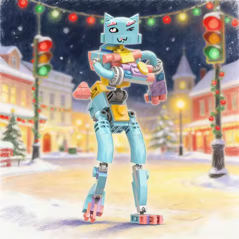 187pcs MOC Dreamzzz 1 Cyber Neko Model Building Blocks Architecture Assemble DIY Christmas Gifts Toy