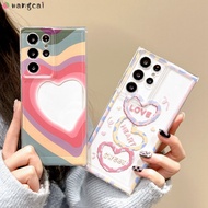 Compatible For iPhone 6 6s Plus iPhone6 iPhone6s Phone Case Colorful Gradient Love Loving Heart Rainbow Pink Cute Simple Transparent Clear Soft Silicone Casing Cases Case Cover