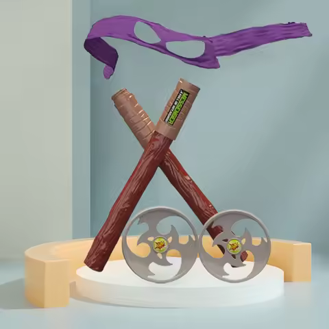 Cosplay Ninja Props Children's Performance Weapons Props Eye Mask Nunchaku Darts Knife and Knife Can