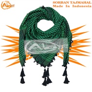 PALESTINE SHEMAGH TACTICAL SLAYER BLACK BASE/ WOVEN TURBAN/ CORN BOX TURBAN HAJI SOUVENIRS