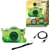 Lexibook, Dinosaur, 4-in-1 Camera for Kids with Protection, Photo, Video, MP3, and Games Functions,