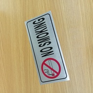 No Smooking Warning Stick-On Aluminum Label/No Smooking Stick-On Sticker
