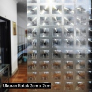 Eva Luvgreen Stiker Kaca 3D Motif Minimalis Ukuran 50x120cm Sticker Kaca/ Stiker Kaca Jendela/ Stike