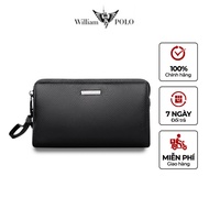 High quality genuine cowhide men's long wallet, genuine William polo wallet, clutch - POLO286