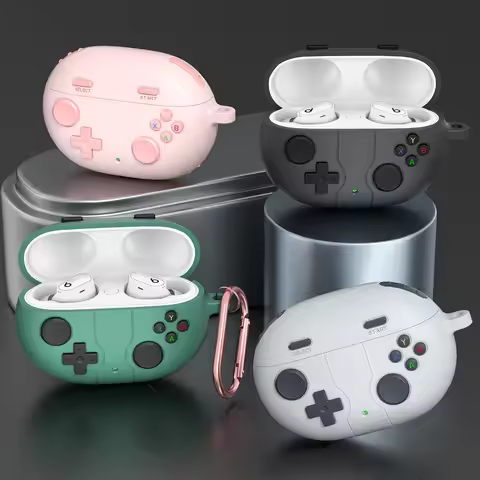 3D Gamepad Gameboy Case For Beats studiobuds Earphone Box Cover Soft Bluetooth Wireless Protect Case