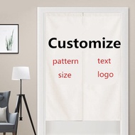 [customize]LOGO Custom Kitchen Door Curtain Fabric Partition Curtain Hotel Japanese-style Fitting Room Bathroom Photo Half Curtain/定制专用