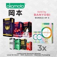 [BUNDLE OF 3] [DISCREET PACKAGING][FREE SHIPPING]  Okamoto Condom OK 001 002 003 Series from Local S