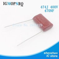 10PCS/Lot 474 470nF 400V CBB Polypropylene Film Capacitor Pitch 15mm 474 470nF 400V NEW
