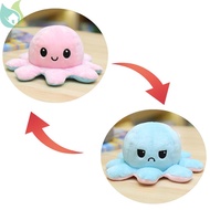 Octopus Plush Toys Double-Sided Flip Octopus Doll Reversible Octopus Plush for Expressing Mood SHOPQ