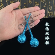 Anime  Nezha: Devil Child's Sea 2 Ao Bing Dragon Prince Prop Double Hammer Model Keychain charms Gif