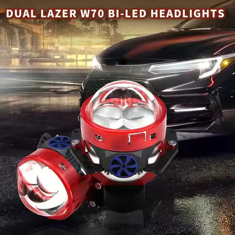 Upgrade Your Car or Motorcycle Lights with 3 Inch Bi-Led Laser Projector Lens, 6500K 12V 75W Super B