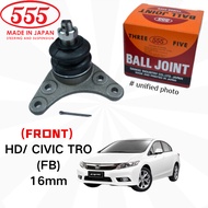 HONDA CIVIC TRO (FB) 16mm 555 JAPAN BRAND BALL JOINT (SET 2PCS) (LOWER)