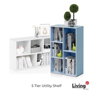 High Quality 5 Tier Utility Shelf / 5 Tier Wooden Multipurpose Shelf / Five Box Book Shelf Ready Stock Buatan Malaysia