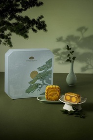 [6折] Mandarin Oriental Hotel 文華東方酒店雙黃蓮蓉月餅4個禮盒 中秋 white lotus with two yolks mooncake mid autumn fest