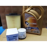 A245# MOTORCRAFT AIR FILTER 7M51-9601 FIT FOR FORD + OIL FILTER + KOYOMA 5W30 SEMI SYNTHETIC ENGINE 