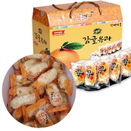 Jeju Tangerine Yugwa, 400g / Korean Traditional Snack /  Jeju Gift Set / Jeju Tangerine Rice Puffs