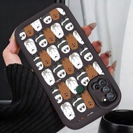 Casing hp for Realme 7I C17 Case Bears and pandas fully stamped Kasing silicone Cesing Softcase thic