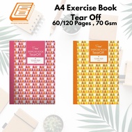 Uni A4 Tear Off Exercise Book 60pages/80pages/120pages