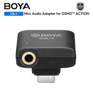 BOYA OA-1โบย่าพอร์ตชาร์จไฟส่งข้อมูล Type-C อะแดปเตอร์เสียงไมโครโฟนขนาดเล็กสำหรับ OSMO™แอ็คชั่นฉันรองรับไมโครโฟน TRS 3.5มม.
