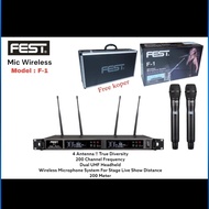 Mic Wireless FEST F1 F 1 Handheld Microphone