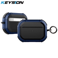 KEYSION Ốp Chống Sốc Cho Apple Airpod Pro 2 1 Silicon Mềm Có Móc Kim Loại Tai Nghe Bluetooth Vỏ Cho