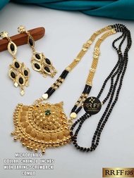 NEW ARRIVAL MICROPLATED DOLLAR CHAIN 28 INCHES WITH EARRING SCREWBACK COMBO READY STOCK