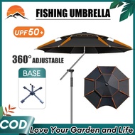 【WTHB】2.6M Big Fishing Umbrella Adjustable Payung Mancing Beach Rainproof Sun Shade Payung Besar Cam