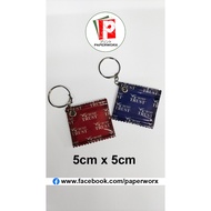 SMALL 5cm x 5cm TRU$T C0NDOM KEYCHAIN (DO NOT TRUST Design)