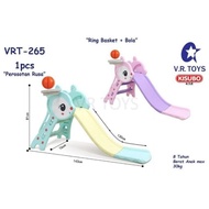 Children's Toy Slide With Deer MOTIF, DINO, TIGER,DOLPIN, Sea Horse With Basketball Hoop And Ball