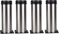 Metal Legs for Coffee Table,Height Adjustable,Bar/Dining Table/Unit Furniture Legs,4X Round Feet,Kit