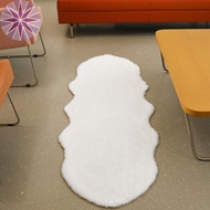 Faux Rabbit Fur Rug Nonslip Fluffy Rug Comfortable Shaggy Floor Mat Fluffy Mat for Bedroom  SHOPTKC7