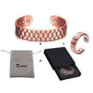 Halloween Vinterly Pure Copper Bracelets Health Energy Magnetic 15.5Mm Wide Adjustable Open Cuff Ban