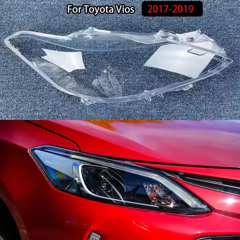 Front Headlamp Cover Transparent PC Lampshade Headlight Shell Lens Plexiglass For Toyota Vios 2017-2
