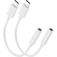 Penyesuai USB C ke 3.5mm Headphone Jack (2-Pek), Penyesuai Type C ke 3.5mm Headphone untuk iPhone 17