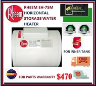 Rheem water heater EH 75M Storage Heater 75L Singapore warranty Free Express Delivery Horizontal Type