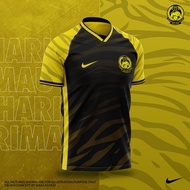 Jersi Bola Malaysia 2023 Harimau Malaysia Jersey Away Kit Fans Issues Jersey Football 2023 2024 Custom Jersey Name+number Kid Baju Lelaki Hitam Gold