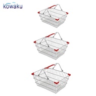 [vsrhkq] Metal Shopping Basket, Food Basket, Multifunctional, with Handle, Storage Basket for Fruit,