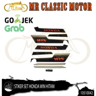 Honda WIN Standard Black Motorcycle Body Striping Sticker97