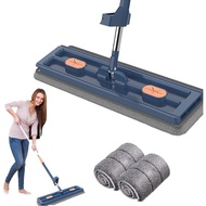 Mop Saker Plus, Mop Rata Besar Saker Plus, Mop Saker Plus dan Baldi Boleh Dilipat dengan 2 Pad Micro