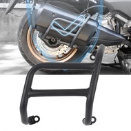 Phoenixshop Motorcycle Muffler Pipe Guard Crash Bar  Iron Bumper Protector for XMAX300 2020 To 2024