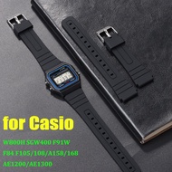 Soft Silicone Watch Band F91W Sport Rubber Bracelet for W800H SGW400 F91W F84 F105/108/A158/168 AE12