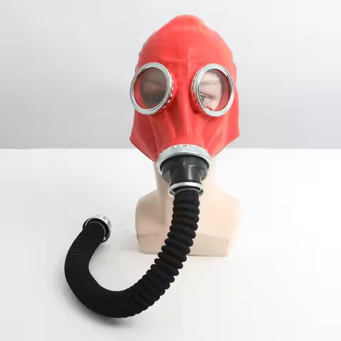 Creative Natural Rubber Mask Red/Black Full Head Gas Mask Painting Spray Pesticide Chemical Preventi