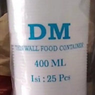 Thin wall round/bulat DM 400ml 1pcs