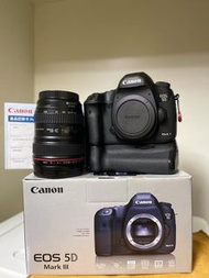 (全套9成新)Canon EOS 5D Mark III 雙電池套裝連鏡頭
