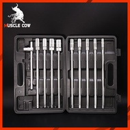 บล็อกตัวทีคอยาว ด้ามสไลด์ 11 ตัวชุด ชุดบล็อกตัว T ด้ามยาว ชุดบล็อก ลูกบล็อก ยี่ห้อ Muscle Cow