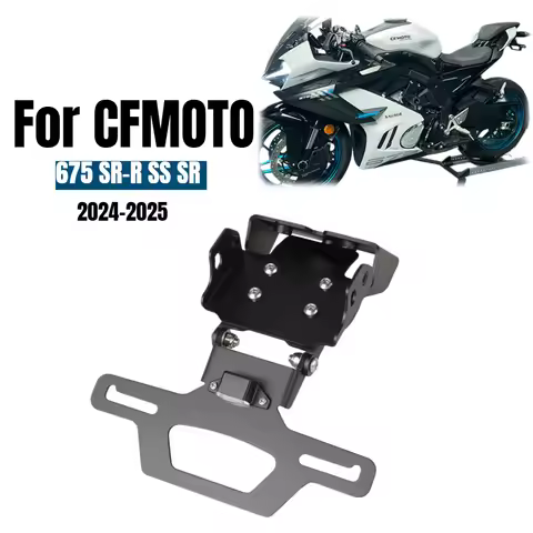 For CFMOTO 675 SR-R SS SR NK Rear Turn Signal Foldable License Plate Holder Tail Tidy Fender Elimina
