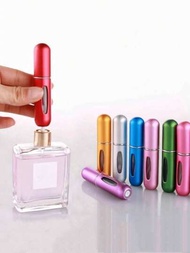 1 件鋁製可再填充香水空噴霧瓶,簡單純色可重複使用便攜式香水分配器,適合旅行