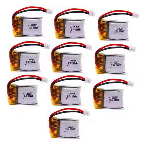 1-10PCS 3.7V 100mAh 751517 FQ777-124 Battery for Hubsan Q4 H111 Wltoys V272 V282 V292 Rc Quadcopter 